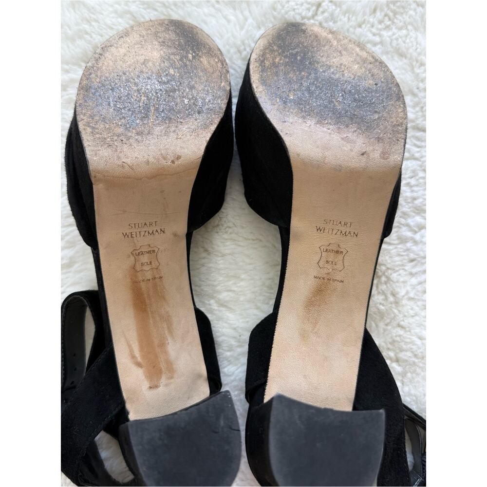 Stuart Weitzman women suede high heel sandals size 8.5 US - Picture 7 of 11